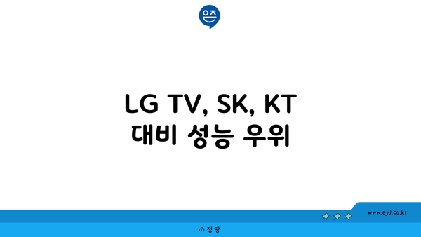 LG TV, SK, KT 대비 성능 우위