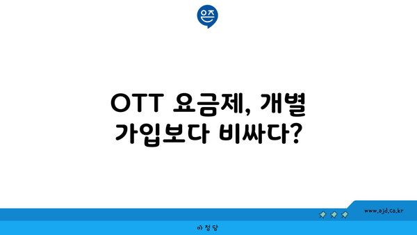 OTT 요금제, 개별 가입보다 비싸다?