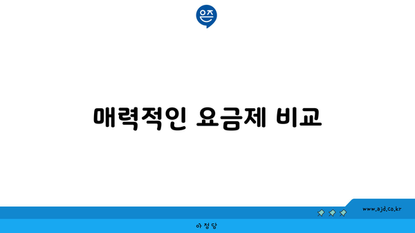 매력적인 요금제 비교