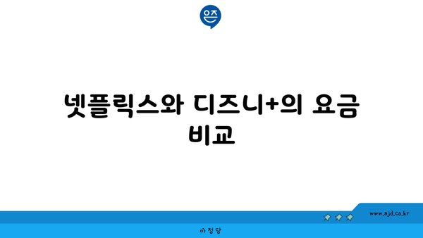 넷플릭스와 디즈니+의 요금 비교