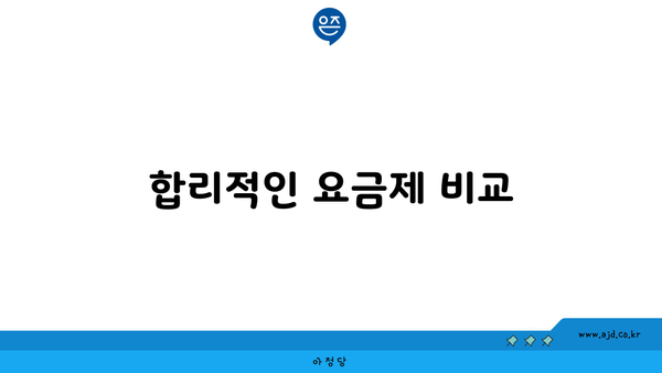 합리적인 요금제 비교