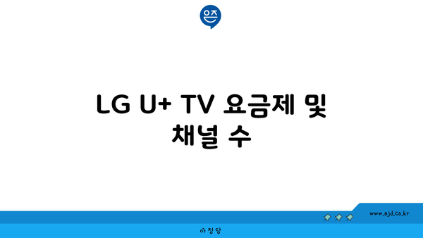 LG U+ TV 요금제 및 채널 수