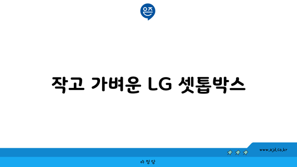 작고 가벼운 LG 셋톱박스