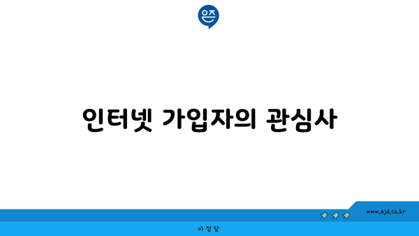 인터넷 가입자의 관심사