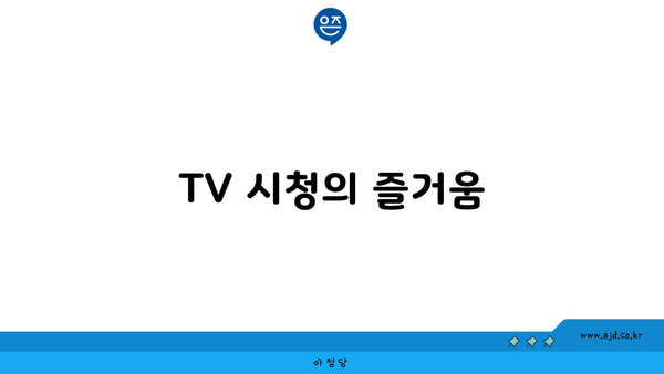 TV 시청의 즐거움