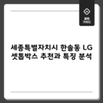 세종특별자치시 한솔동 LG 셋톱박스 추천과 특징 분석