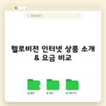 헬로비전 인터넷 상품 소개 & 요금 비교