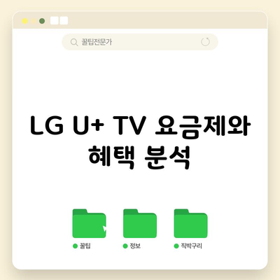 LG U+ TV 요금제와 혜택 분석