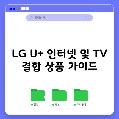 LG U+ 인터넷 및 TV 결합 상품 가이드