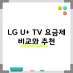 LG U+ TV 요금제 비교와 추천