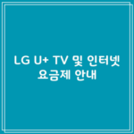 LG U+ TV 및 인터넷 요금제 안내