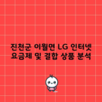 진천군 이월면 LG 인터넷 요금제 및 결합 상품 분석