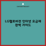 LG헬로비전 인터넷 요금제 완벽 가이드