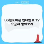 LG헬로비전 인터넷 & TV 요금제 알아보기