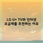 LG U+ TV와 인터넷 요금제를 추천하는 이유