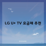 LG U+ TV 요금제 추천