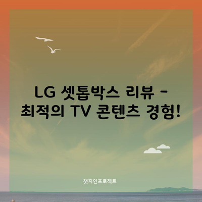 LG 셋톱박스 리뷰 – 최적의 TV 콘텐츠 경험!