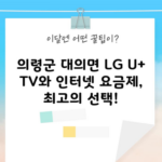 의령군 대의면 LG U+ TV와 인터넷 요금제, 최고의 선택!