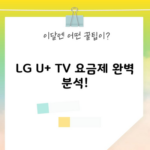 LG U+ TV 요금제 완벽 분석!