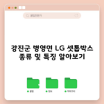 강진군 병영면 LG 셋톱박스 종류 및 특징 알아보기