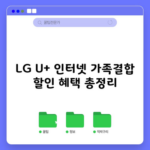 LG U+ 인터넷 가족결합 할인 혜택 총정리