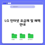 LG 인터넷 요금제 및 혜택 안내