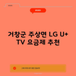 거창군 주상면 LG U+ TV 요금제 추천