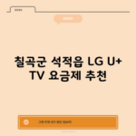 칠곡군 석적읍 LG U+ TV 요금제 추천