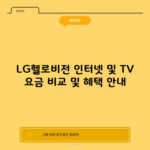 LG헬로비전 인터넷 및 TV 요금 비교 및 혜택 안내