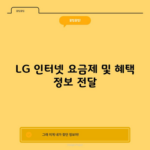 LG 인터넷 요금제 및 혜택 정보 전달