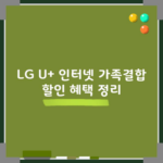 LG U+ 인터넷 가족결합 할인 혜택 정리