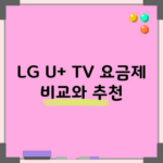 LG U+ TV 요금제 비교와 추천