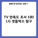 TV 만족도 조사 1위! LG 셋톱박스 탐구