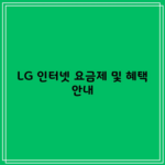 LG 인터넷 요금제 및 혜택 안내