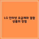 LG 인터넷 요금제와 결합 상품의 장점