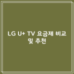 LG U+ TV 요금제 비교 및 추천