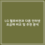 LG 헬로비전과 다른 인터넷 요금제 비교 및 추천 분석