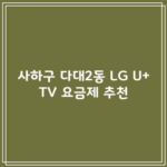 사하구 다대2동 LG U+ TV 요금제 추천