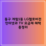 동구 계림1동 LG헬로비전 인터넷과 TV 요금제 혜택 총정리