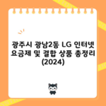 광주시 광남2동 LG 인터넷 요금제 및 결합 상품 총정리 (2024)