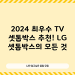 2024 최우수 TV 셋톱박스 추천! LG 셋톱박스의 모든 것