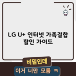 LG U+ 인터넷 가족결합 할인 가이드