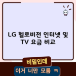 LG 헬로비전 인터넷 및 TV 요금 비교