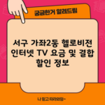 서구 가좌2동 헬로비전 인터넷 TV 요금 및 결합 할인 정보