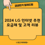 2024 LG 인터넷 추천 요금제 및 고객 리뷰