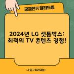 2024년 LG 셋톱박스: 최적의 TV 콘텐츠 경험!