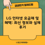 LG 인터넷 요금제 및 혜택: 최신 정보와 실제 후기