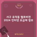 서구 유덕동 헬로비전 2024 인터넷 요금제 정보