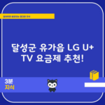 달성군 유가읍 LG U+ TV 요금제 추천!