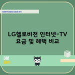 LG헬로비전 인터넷-TV 요금 및 혜택 비교